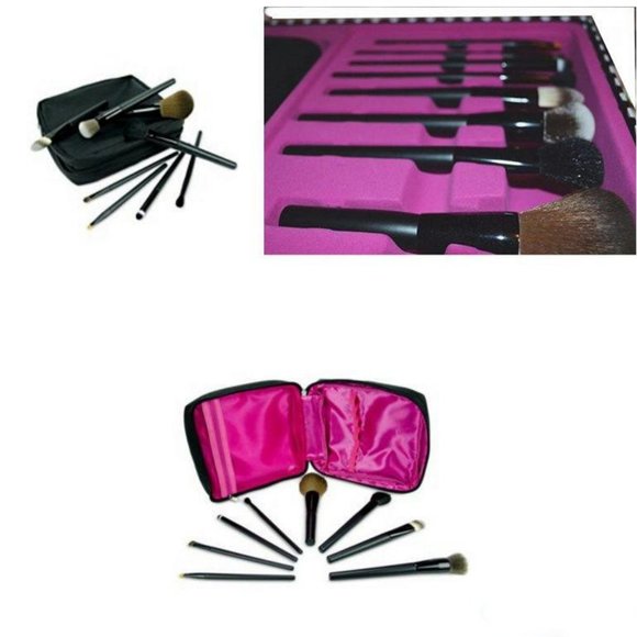 Macy's Makeup Brush Set - Black and Pink - Picture 5 of 9